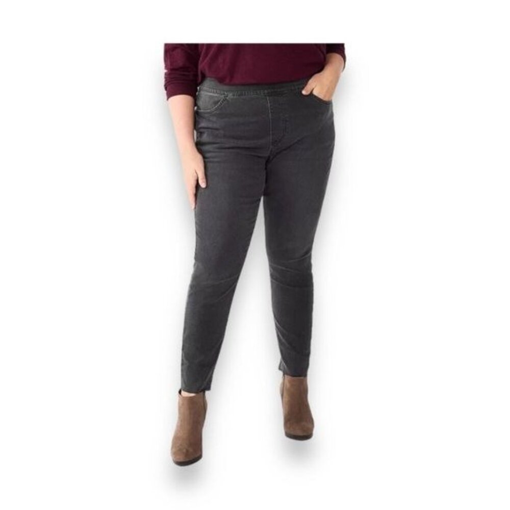 Sonoma Plus Women’s Mid-Rise Black Wash Denim Jegging, Skylane, size 20W